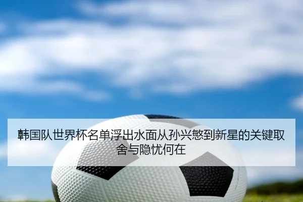 韩国队世界杯名单浮出水面从孙兴慜到新星的关键取舍与隐忧何在